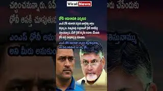 AP POLITICS: Dhoni to Meet CM Chandrababu in Amaravati; Global Academy on the Cards!