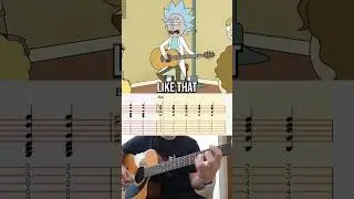 Tiny Rick Playing Guitar - (GUITAR COVER WITH TABS) - Rick and Morty
