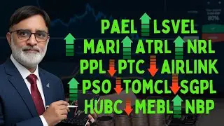 PSX analysis  HUBC, AIRLINK, PTC, NBP, MEBL, KSE100 index intraday analysis