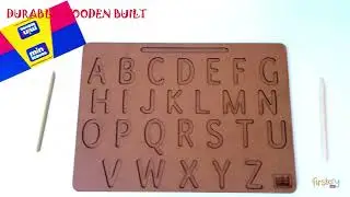 MiniLeaves Montessori Wooden Capital Letter Alphabet Tracing Board