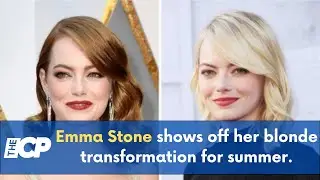 Emma Stone shows off her blonde transformation for summer