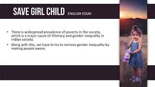 Save Girl Child   English Essay