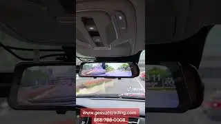 WiFi Touch Screen Mirror Dash Cam - Front & Rear, HD Recording