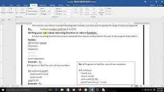 Python - Return Function, Math Module, Storing functions in Modules by Naveen
