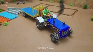 diy mini cemented animal farm house construction science project  cow shed project  MinMinTractor_R