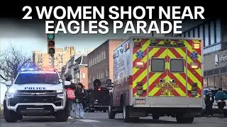 2 women shot near Eagles parade