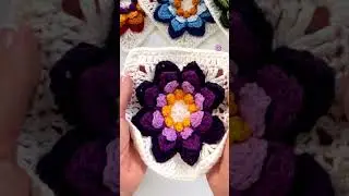 Crochet flower granny square