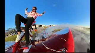 Engine Roars to Sky Soars:  Fusion of Car Shows and Wing Walking #carshow #wingwalking #sportscar