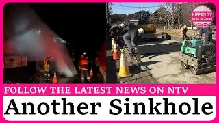 Another large sinkhole caused by burst unground pipe