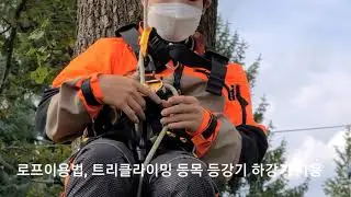 임업기계훈련원 산림경영자과정62기 아보리스트의 기본 등목 하강기 사용