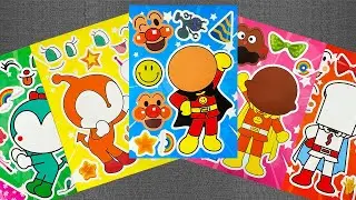 [🌸Paper diy🌸] ANPANMAN Sticker Book Makeover 🍞 Fun DIY Activities with Shokupanman & Dokinchan! ASMR
