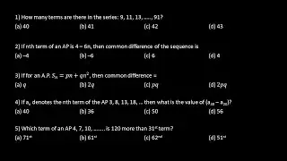 ARITHMETIC PROGRESSIONS