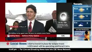 CBC Newsroom - The Eclipse in Canada (8 April 2024 - 12 - 1 pm ET)