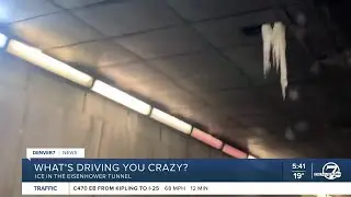 Why is there so much ice coming through the walls of the Eisenhower Tunnel?