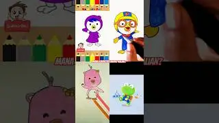 melukis Pororo and Friends #shorts #drawing #art #melukis #menggambar #pororo #animals #cartoon #fyp