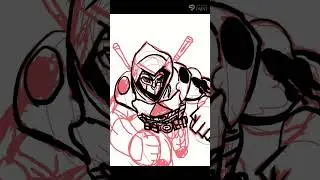 Kunai in his Earliest #ninja #superhero suit during the gritty 90s NYC #digitalart #sketch