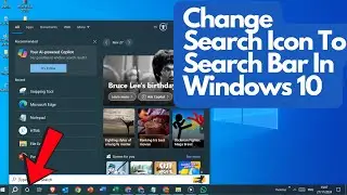How Change Search Icon To Search Bar In Windows 10
