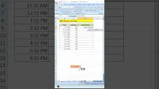 How to Add Minutes to Time in Excel #shorts #shortvideo #short