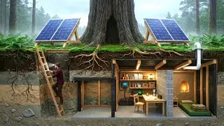 No one knew it existed — This Man Secretly Builds an Underground Shelter in Heavy Rain (ASMR)