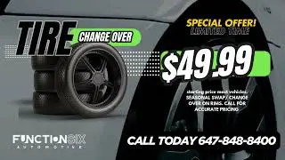Tire Change $49 , Tire Installation , Tire Balancing at Function Six Auto - Scarborough