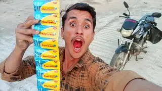 Bike Vs Fevikwik दोनों टायरों को एक साथ चिपका दिया#sitaramchundiwalvlogs 