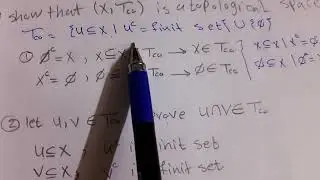 ☆تبولوجي(مبرهنه فضاء المتممات Cofinit topology)