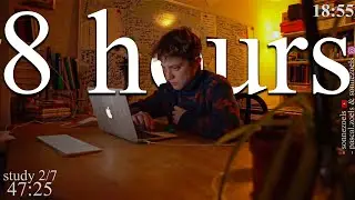 LIVE | 8-HOUR study with me 📚⛈️ rain sounds & pomodoro timer 60 & 10