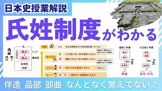 【日本史授業動画】  4.「氏姓制度」をわかりやすく教えます　　氏・姓　屯倉　品部　伴造　部曲　名代・子代
