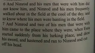 Death of king Nimrod, Battle Between Esau, Trade of the Birthright (Jasher 27)