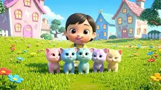 Five Silly Baby Kittens Chasing Butterflies | Nursery Rhymes for Kids