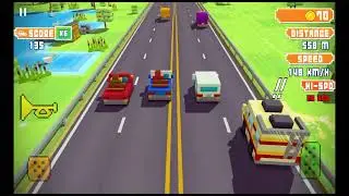 Blocky Highway Traffic Car Racing || Android Gameplay