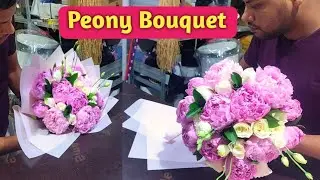 Bouquet Making Ideas | Peony Bouquet | Guldasta banane ka Tarika | DIY Bouquet Bliss