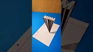 Amazing 3D Drawing with MOM 🥰 #mom #drawing #viralshorts