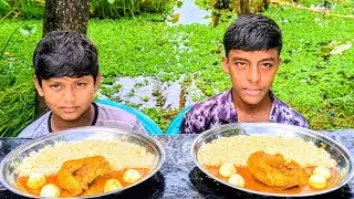 Spicy Chicken Curry Egg Curry with Rice interesting ||Challenge Competition