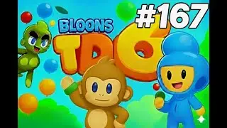 Bloons TD 6 No Commentary Gameplay(Monkey Meadow -Easy- Primary Only) EP-167