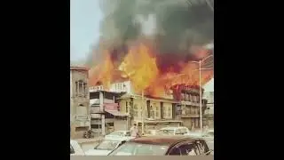 Massive fire breakout in mosque and commercial buildings in Srinagar's Bohri Kadal area.