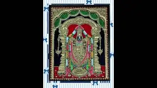 Tanjore Painting of Lord Venkateswara | Spiritual Indian Art #garudanandhiarts
