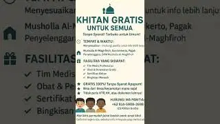 khitan gratis tampa syarat #khitan