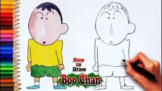 How to draw Boo Chan | Crayon Shin Chan Drawing | Easy drawing tutorials | learning for art