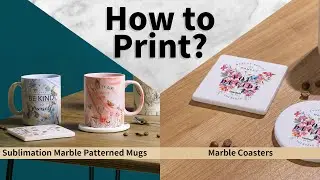 Sublimation Marble Patterned Mugs & Marble Coasters | DIY Marble Decor | Marble Texture