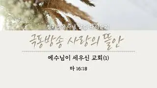 [극동방송 사랑의 뜰안] 예수님이 세우신 교회(1)