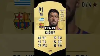 les cartes de suarez de fifa 16 &agrave; fifa 23