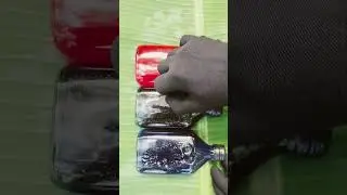ASMR: 3 Colors Glass Bottle Tapping & Scratching 🍾🌈 #shorts #satisfying