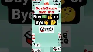 ScaleSauce SME IPO 2025 Explained! Should You Apply? 🔥 Quick Breakdown #shorts #viral #video #ipo