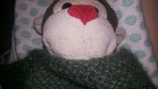 Cuidando do meu macaquinho de pelúcia doente