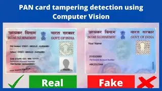 Pan Card Tampering Detector in Python | OpenCV