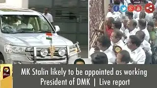 MK Stalin likely to Appointed as DMK's Working President | Live Report