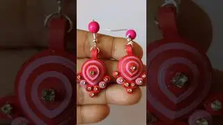 💖Handmade Paper Earrings Making❤🤩#diy#earrings#jewellery#art#shorts#trending#viral#viralshorts