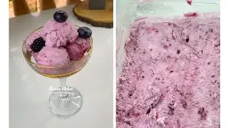 ايس كريم زبادي توت 🫐🍇منتهي اللذاذة 😋🥰