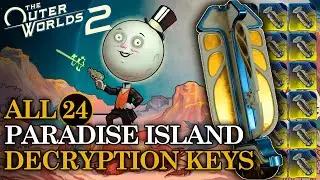 All 24 Advanced Decryption Keys on Paradise Island | The Outer Worlds 2